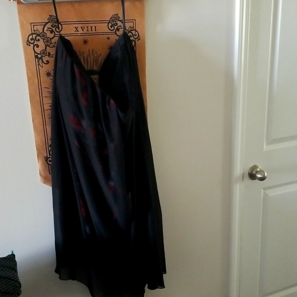 NWT Vintage Torrid Floral Strapless Dress With Sheer Overlay